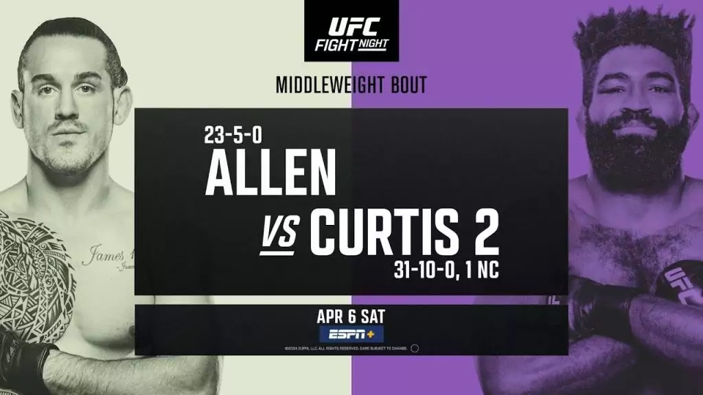 Аллен возьмет реванш у Кертиса, де Рандами не справится с Дюмонт: ставки на лучшие бои UFC Vegas 90