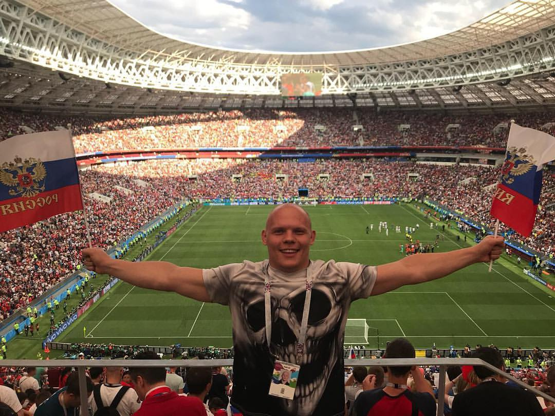 Богдан Гуськов на матче Россия – Испания